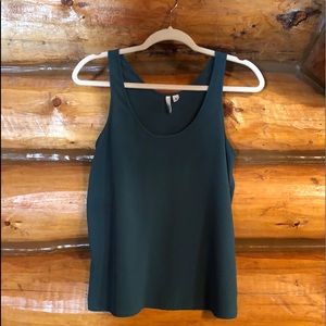 Frenchi - Green satin tank top